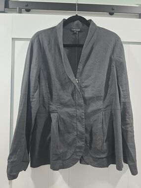 Eileen Fisher Black Lightweight Relaxed Jacket